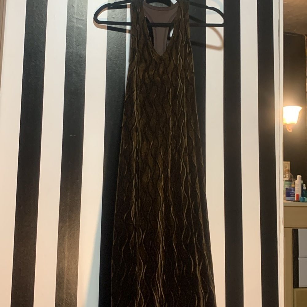 Vintage 1993 Scott McClintock Burnout Velvet Racerback Maxi Dress Size Medium 8 - Picture 11 of 17